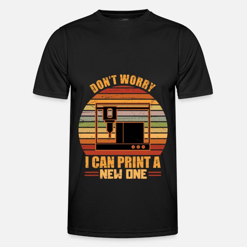 3d Druck Drucker 3d Printer Printing Geschenk Männer Funktions-T-Shirt
