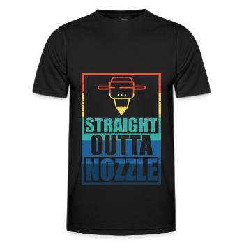 3d Print Printer 3d Printer Printing Gift - Men's Functional T-Shirt - black - Front - AI Model Male 178 dark (178cm)