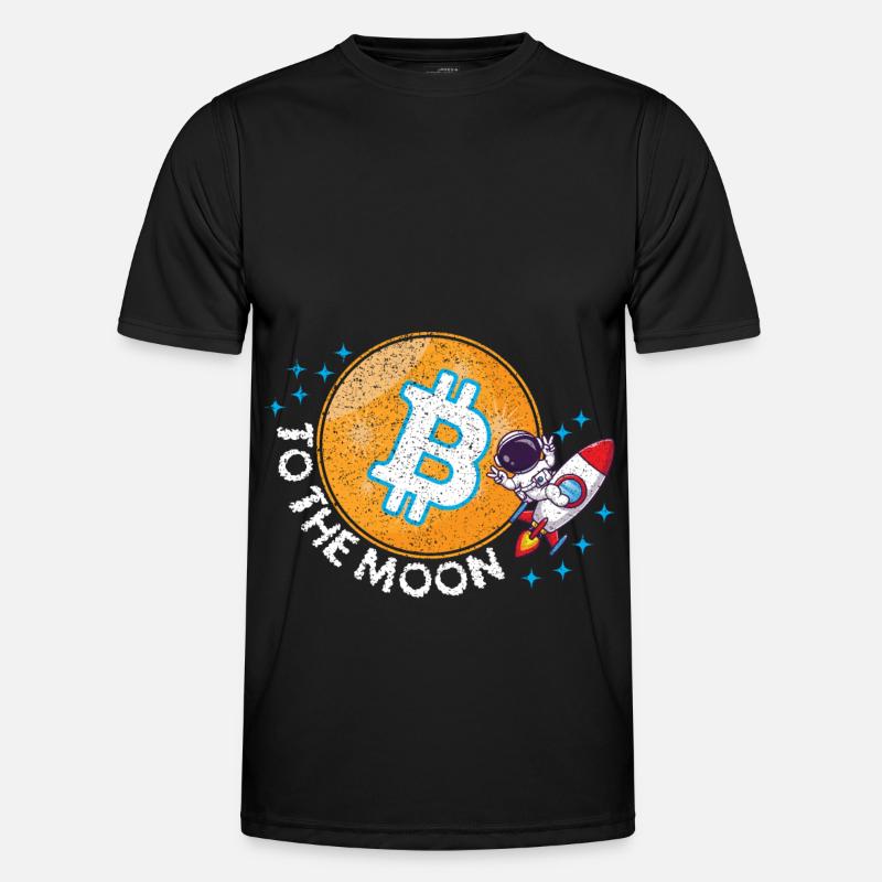 Bitcoin Crypto Blockchain Cryptocurrency BTC - Men's Functional T-Shirt - black