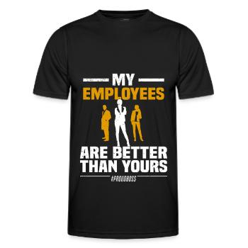 Proud Boss Colleagues Startup Team Entrepreneur - Men's Functional T-Shirt - black - Front - AI Model Male 178 dark (178cm)