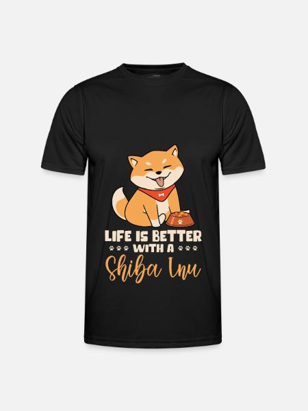 Shiba Inu Dog Gift Shiba Inu - Funkcjonalna koszulka męska - czarny