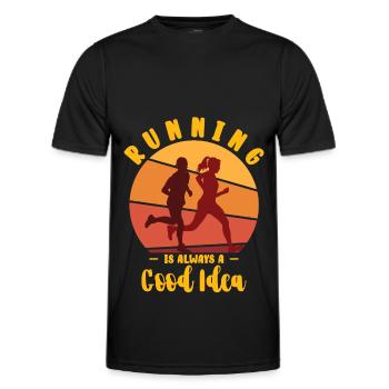 Marathon Marathon Marathon Runner Cadeau - T-shirt sport Homme - noir - Devant - AI Model Male 178 dark (178cm)