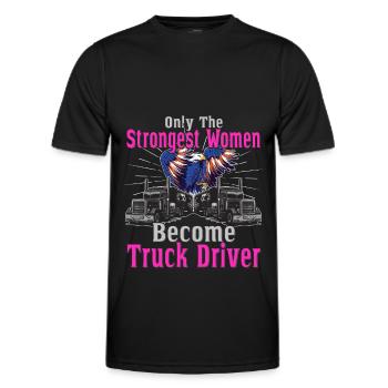 Truck Driver Truck Driver Trucker Sayings - Men's Functional T-Shirt - black - Front - AI Model Male 178 dark (178cm)