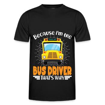 School Bus School Bus Driver Bus Busfaher Gift - Men's Functional T-Shirt - black - Front - AI Model Male 178 dark (178cm)