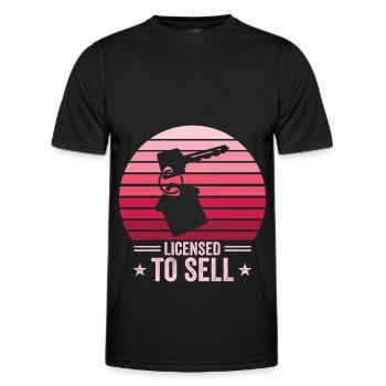Broker Broker Real Estate Agent House Broker - Men's Functional T-Shirt - black - Front - AI Model Male 178 dark (178cm)
