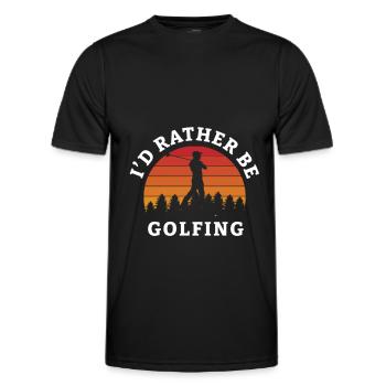 Golf Golfer Golfball Golfspieler Golfschläger - Männer Funktions-T-Shirt - Schwarz - Vorne - AI Model Male 178 dark (178cm)