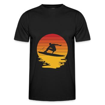 Surf Surf Planche de surf Surf Surf Surf - T-shirt sport Homme - noir - Devant - AI Model Male 178 dark (178cm)
