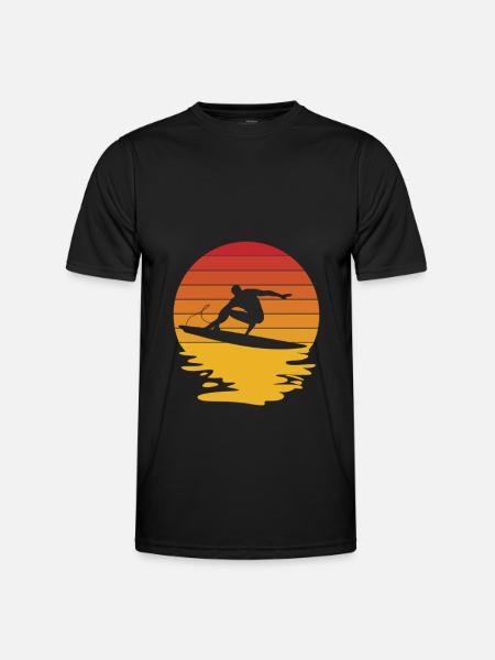 Surfing Surfboard Surfer Surfboard Surfing - Men's Functional T-Shirt - black