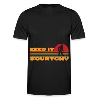 Bigfoot Sasquatch Yeti - T-shirt sport Homme - noir - Devant - AI Model Male 178 dark (178cm)
