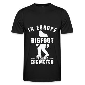Bigfoot Sasquatch Yeti - T-shirt sport Homme - noir - Devant - AI Model Male 178 dark (178cm)