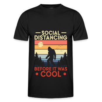 Bigfoot Sasquatch Yeti - T-shirt sport Homme - noir - Devant - AI Model Male 178 dark (178cm)