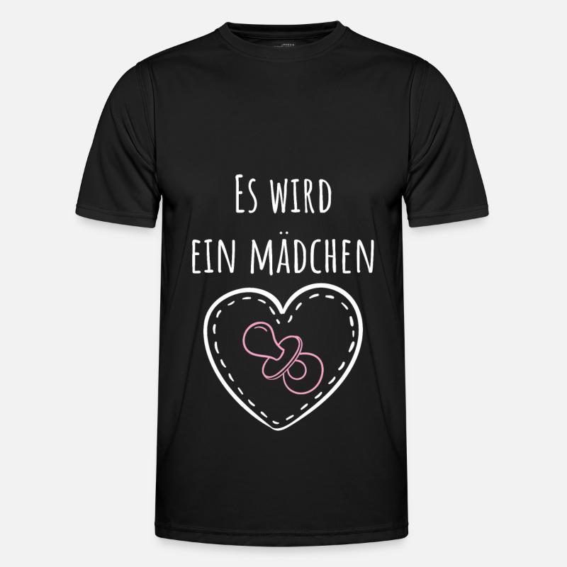 Es wird ein Mädchen! - Männer Funktions-T-Shirt - Schwarz