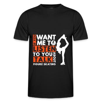 Eislaufen Eisläuferin Schlittschuh - Männer Funktions-T-Shirt - Schwarz - Vorne - AI Model Male 178 dark (178cm)