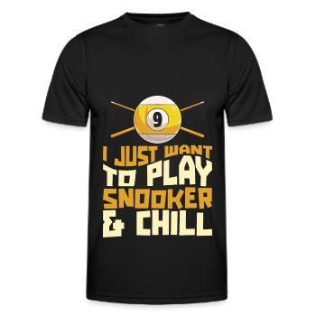 Billiards Pool Billiards Billiards Ball Billiards Cook 8Ball - Men's Functional T-Shirt - black - Front - AI Model Male 178 dark (178cm)