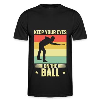 Billiards Pool Billiards Billiards Ball Billiards Cook 8Ball - Men's Functional T-Shirt - black - Front - AI Model Male 178 dark (178cm)