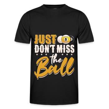 Billiards Pool Billiards Billiards Ball Billiards Cook 8Ball - Men's Functional T-Shirt - black - Front - AI Model Male 178 dark (178cm)