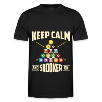 Billiards Pool Billiards Billiards Ball Billiards Cook 8Ball - Men's Functional T-Shirt - black - Front - AI Model Male 178 dark (178cm)