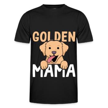 Goldene Mama Golden Retriever - Männer Funktions-T-Shirt - Schwarz - Vorne - AI Model Male 178 dark (178cm)