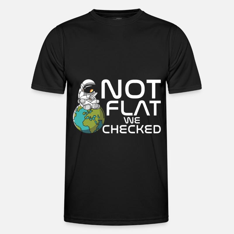 Not flat – we checked - Men's Functional T-Shirt - black