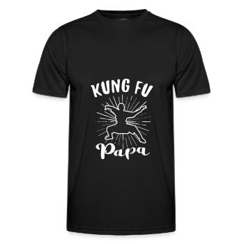 KUNG FU FIGHTER KUNG FU CADEAU - T-shirt sport Homme - noir - Devant - AI Model Male 178 dark (178cm)