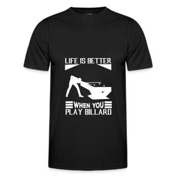 Billiards Pool Billiards Billiards Ball Billiards Cook 8Ball - Men's Functional T-Shirt - black - Front - AI Model Male 178 dark (178cm)