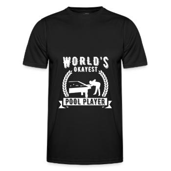 Billiards Pool Billiards Billiards Ball Billiards Cook 8Ball - Men's Functional T-Shirt - black - Front - AI Model Male 178 dark (178cm)