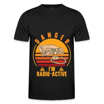 Funk Amateur Funker Funken Radio Hobby Geschenk - Männer Funktions-T-Shirt - Schwarz - Vorne - AI Model Male 178 dark (178cm)