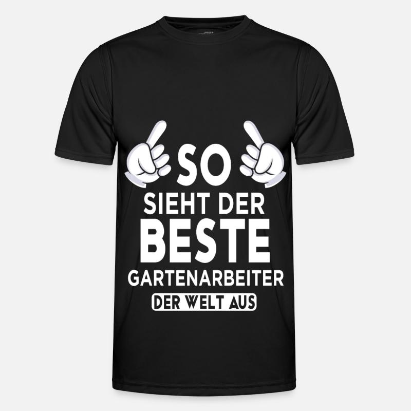 Gartenarbeiter Spruch - Männer Funktions-T-Shirt - Schwarz