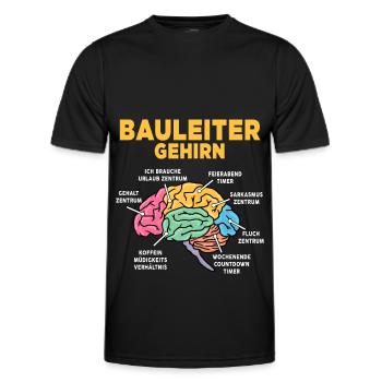 Bauleiter - Männer Funktions-T-Shirt - Schwarz - Vorne - AI Model Male 178 dark (178cm)