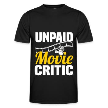 Critique de film Critique de film Long métrage - T-shirt sport Homme - noir - Devant - AI Model Male 178 dark (178cm)