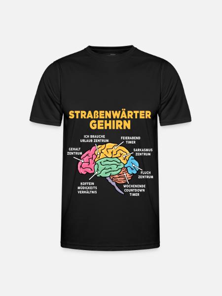 Straßenwärter - Männer Funktions-T-Shirt - Schwarz