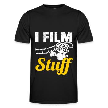 Réalisateur Cinéaste Long métrage - T-shirt sport Homme - noir - Devant - AI Model Male 178 dark (178cm)