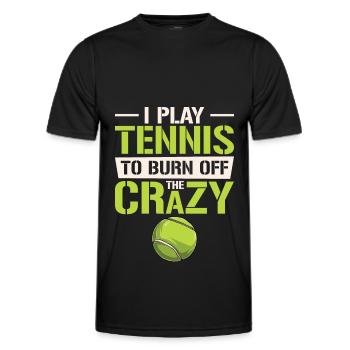 Tennis Tennis Player Tennis Racket Tennis Ball - Men's Functional T-Shirt - black - Front - AI Model Male 178 dark (178cm)