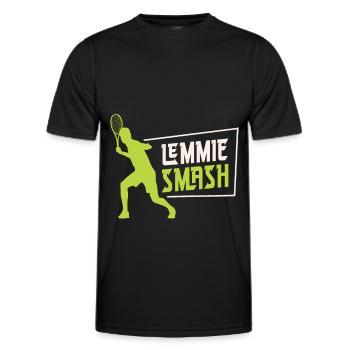 Tennis Tennis Player Tennis Racket Tennis Ball - Men's Functional T-Shirt - black - Front - AI Model Male 178 dark (178cm)