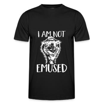 Emu Laufvogel Emu Australien Vogel Liebe - Männer Funktions-T-Shirt - Schwarz - Vorne - AI Model Male 178 dark (178cm)