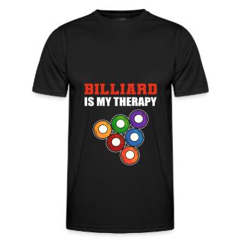 Joueur de billard Billiard Ball Eight Billiard Cue Bil - T-shirt sport Homme - noir - Devant - AI Model Male 178 dark (178cm)