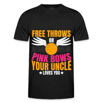 Free throws or pink bows Your uncle loves dic - Men's Functional T-Shirt - black - Front - AI Model Male 178 dark (178cm)