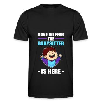 Babysitter Aufpasser Babysitten Babyfüße Hüten Erz - Männer Funktions-T-Shirt - Schwarz - Vorne - AI Model Male 178 dark (178cm)