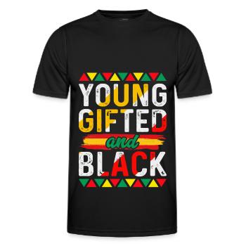 Black History Month Black History American - Men's Functional T-Shirt - black - Front - AI Model Male 178 dark (178cm)