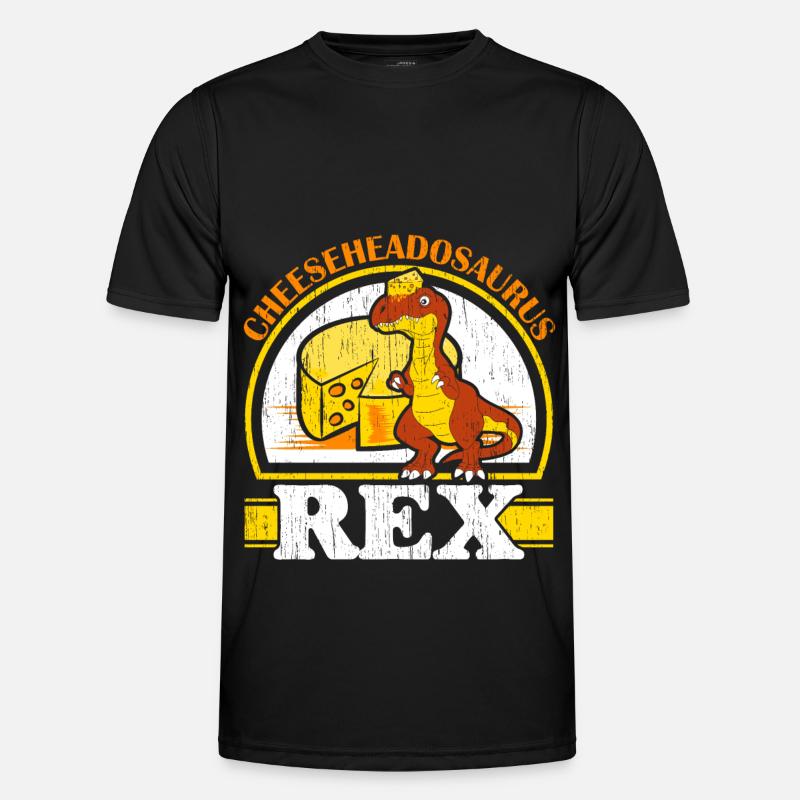 Cheeseheadosaurus Rex Paleontologist Dinosaur Din - Men's Functional T-Shirt - black