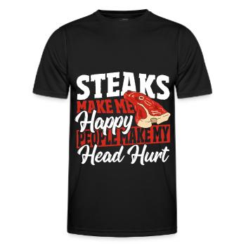 Grillen Grill BBQ Grillieren Grillsaison Barbecue - Männer Funktions-T-Shirt - Schwarz - Vorne - AI Model Male 178 dark (178cm)