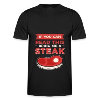 Grillen Grill BBQ Grillkönig Grillsaison Steak Gri - Männer Funktions-T-Shirt - Schwarz - Vorne - AI Model Male 178 dark (178cm)