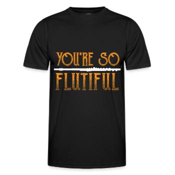 You're So Flutiful Flute Musician - Männer Funktions-T-Shirt - Schwarz - Vorne - AI Model Male 178 dark (178cm)