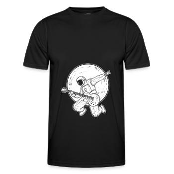 Guitar Astronaut Guitar Player - Men's Functional T-Shirt - black - Front - AI Model Male 178 dark (178cm)