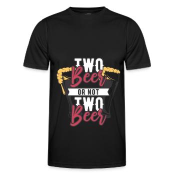 Bière - T-shirt sport Homme - noir - Devant - AI Model Male 178 dark (178cm)