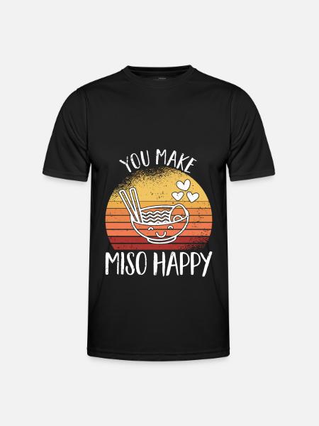 Miso Soup Japan Japanese Food Kücke - Men's Functional T-Shirt - black