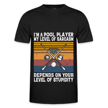 Billiards Pool Billiards Billiards Ball Billiards Cook 8Ball - Men's Functional T-Shirt - black - Front - AI Model Male 178 dark (178cm)