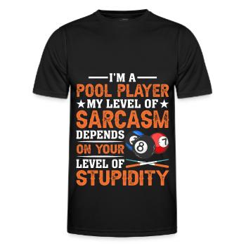 Billiards Pool Billiards Billiards Ball Billiards Cook 8Ball - Men's Functional T-Shirt - black - Front - AI Model Male 178 dark (178cm)