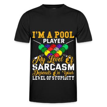 Billiards Pool Billiards Billiards Ball Billiards Cook 8Ball - Men's Functional T-Shirt - black - Front - AI Model Male 178 dark (178cm)