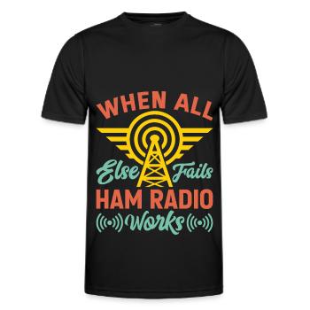 Funk Amateur Funker Funken Radio Hobby Geschenk - Männer Funktions-T-Shirt - Schwarz - Vorne - AI Model Male 178 dark (178cm)
